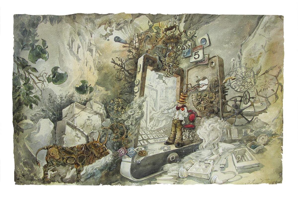 Акварельный сюрреализм юрия лаптева. юрий лаптев картины