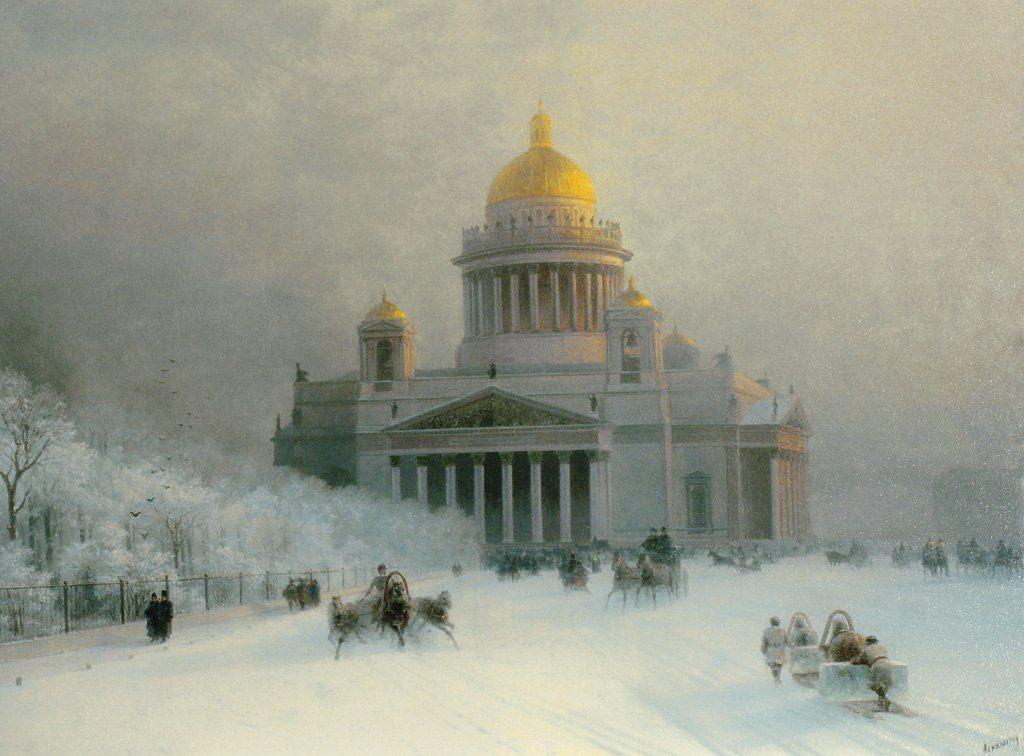 Зима на картинах и.к. айвазовского. айвазовский картины зима