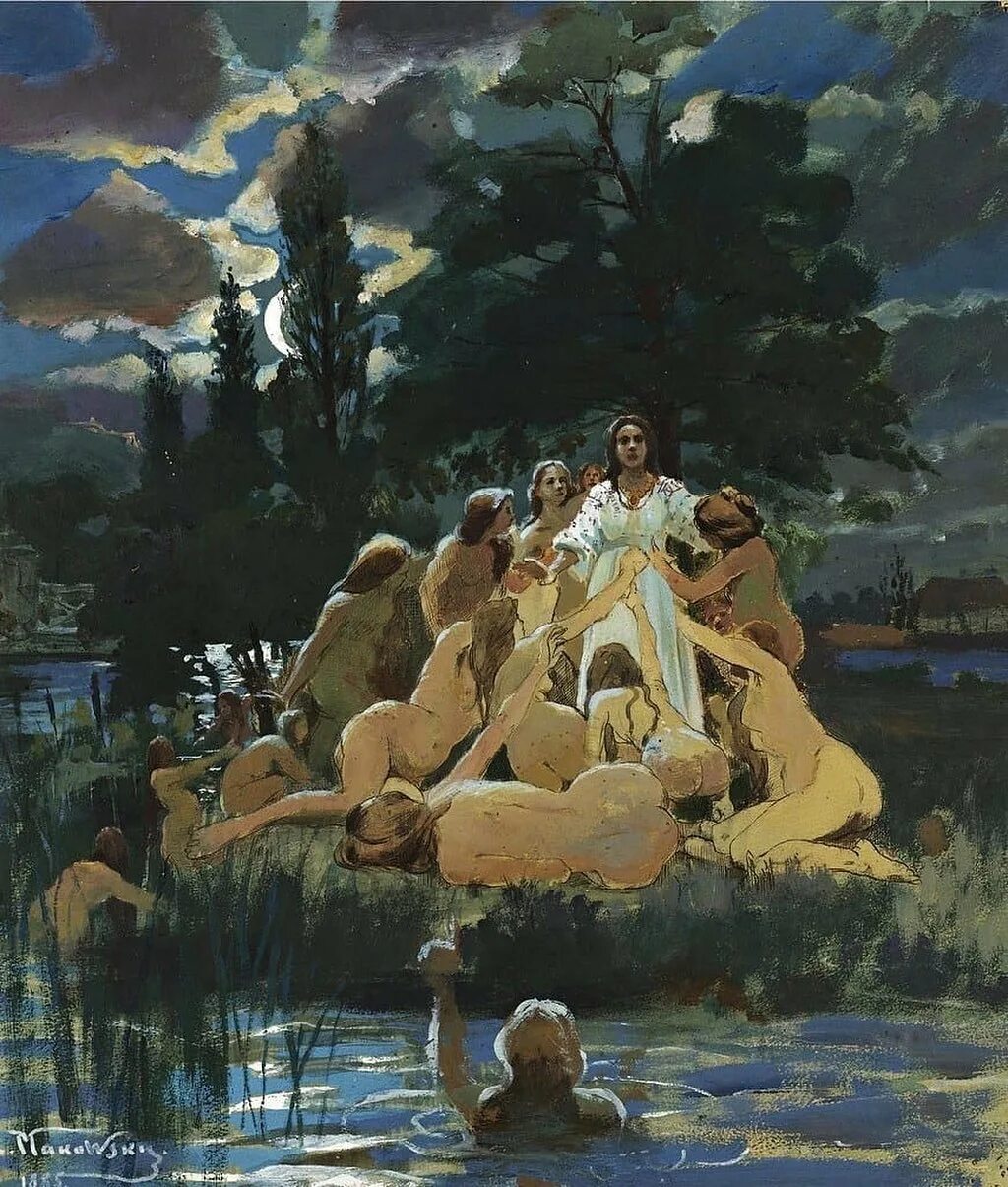 Русалки, маковский - описание картины - галерея
