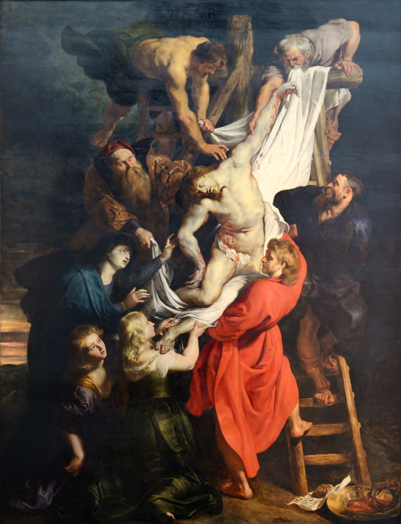 «снятие с креста» рубенс, питер пауль, картина 1617-1618 гг.