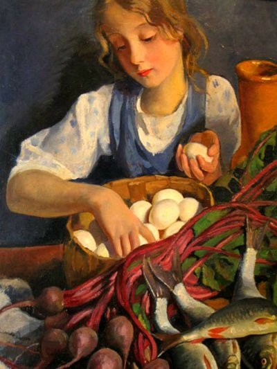 На кухне портрет кати зинаида евгеньевна серебрякова (1884-1967)