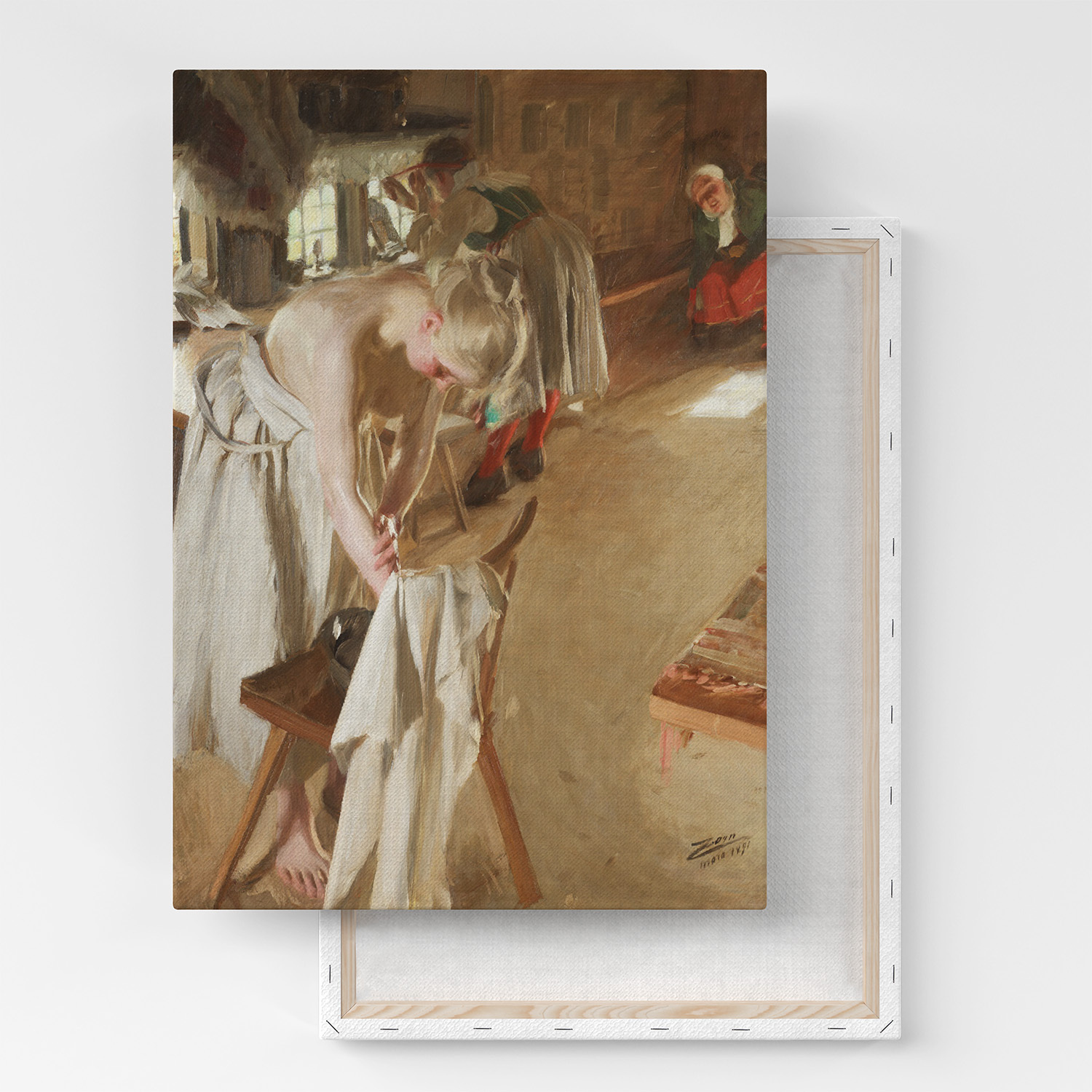 Художник андерс цорн: картина in werners rowing boat, helga, en premiär, after the bath, studio idyll