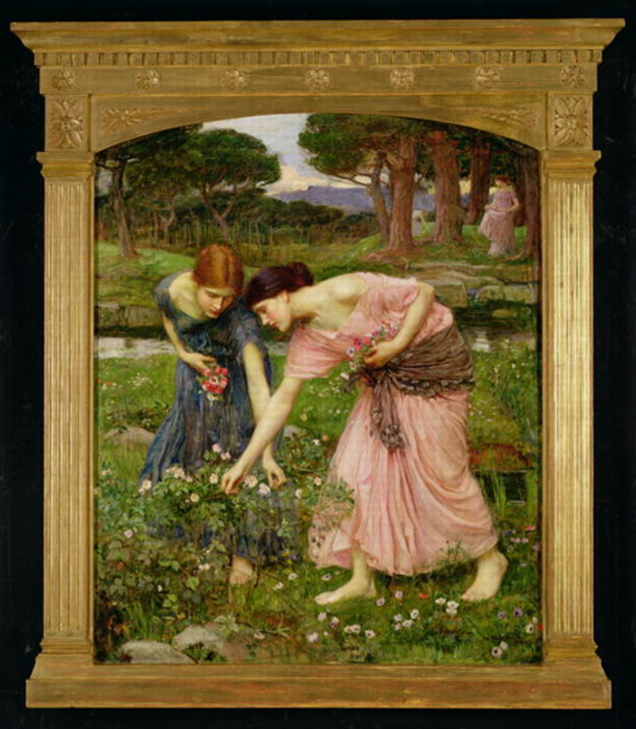 Gather ye rosebuds while ye may by john william waterhouse