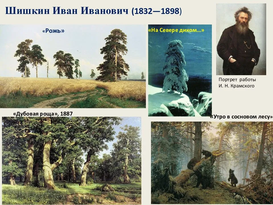 Шишкин иван иванович - русские пейзажи (картины с описанием)