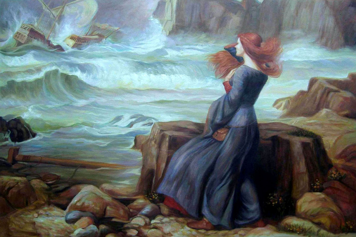 Miranda, the tempest, 1916 by john william waterhouse