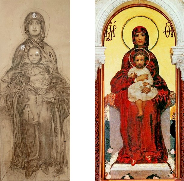 Богоматерь с младенцем (врубель)