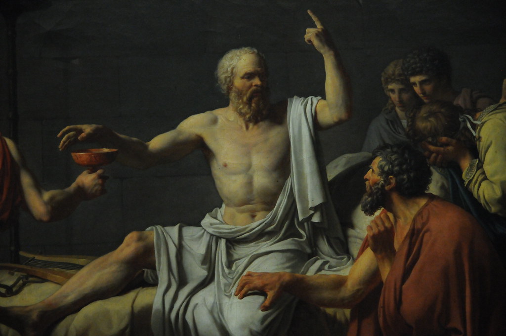 'the death of socrates,' a neoclassical painting by jacques-louis david