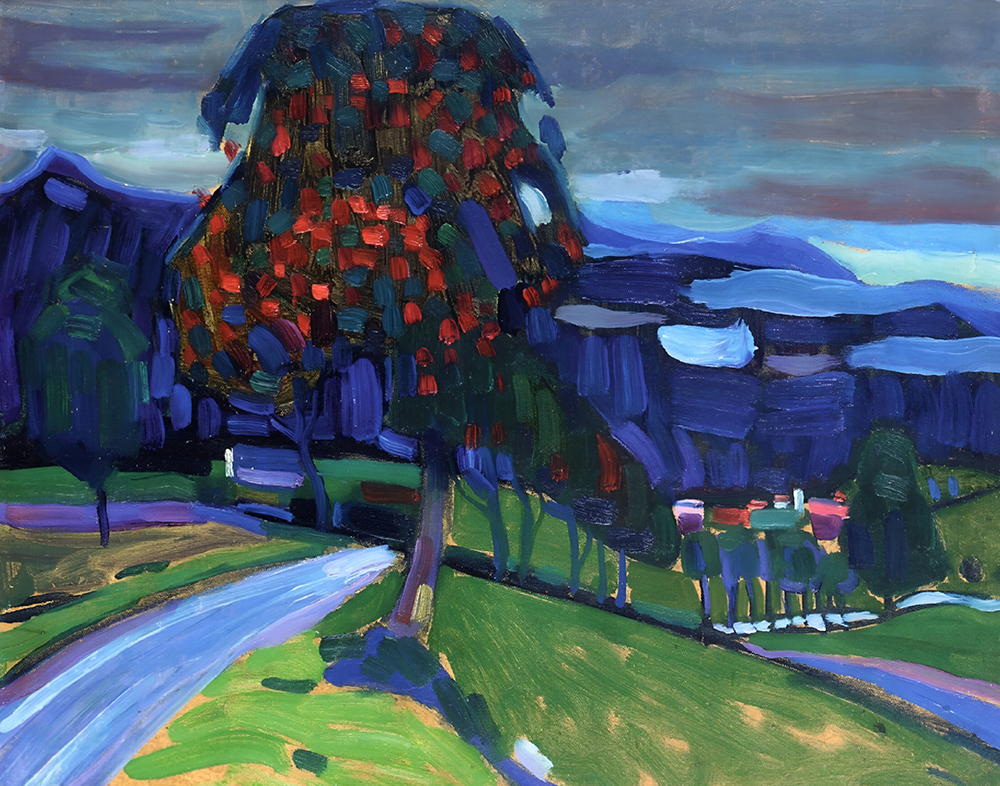 Murnau with a church by wassily kandinsky