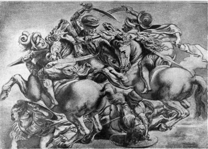 Битва при ангиари (леонардо) - the battle of anghiari (leonardo) - wikipedia