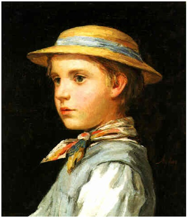 Artists illustrating boys' fashions:  albert anker (switzerland, 1831-1910)