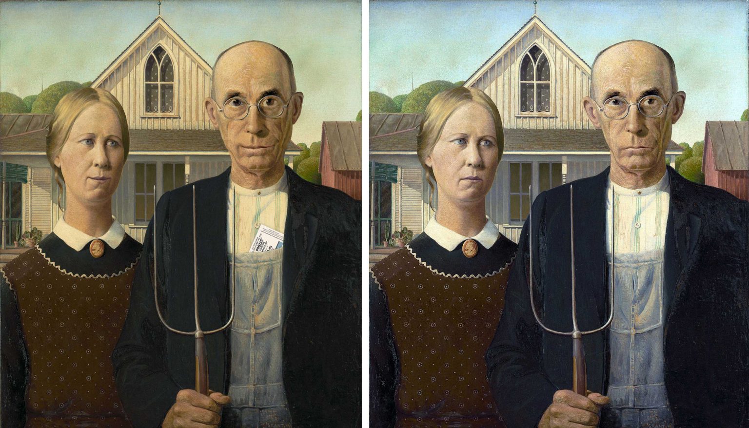 Grant wood’s paintings: american gothic and 22 others