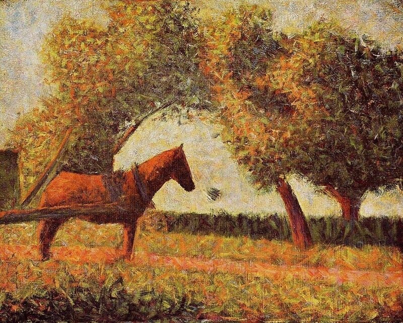 Картины сера. описание картины жоржа сера «белая собака»