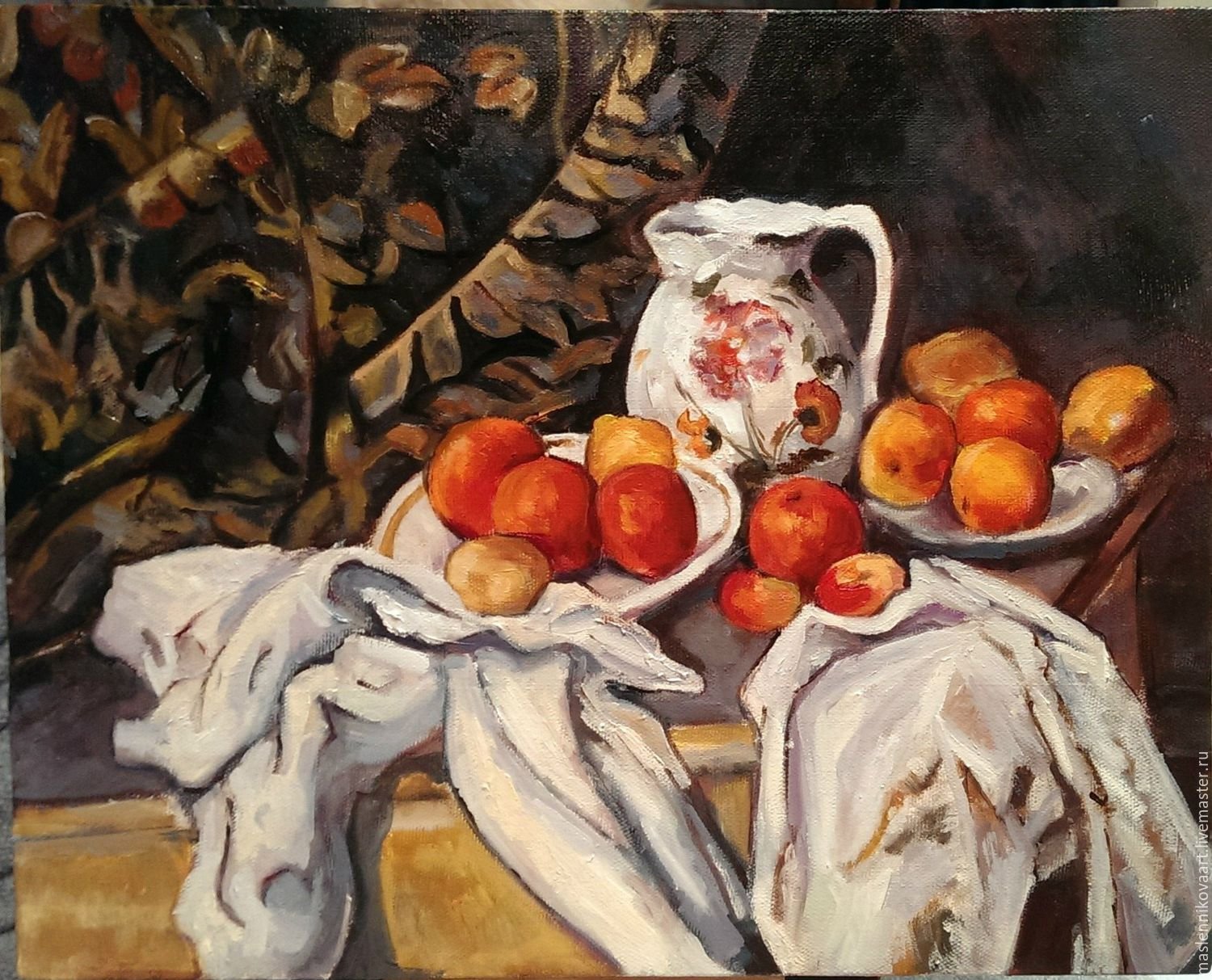 Натюрморт с яблоками и апельсинами. шедевры европейских художников