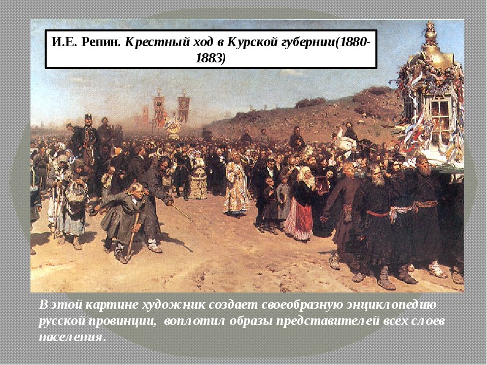 Крестный ход в курской губернии